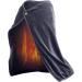 WLP electrically heated wrapper electrically heated overload thickening USB-heated wrap shale with buttons portable portable heating ceiling plush flannel blanket (color: dark gray)
