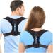 2Pcs Posture Corrector for Men and Women Spinal Support Back Brace Improve Bad Posture Back Shoulder Neck Pain Relief Adjustable Lumbar Shoulder Support Belt Strap Medium
