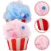 Beavorty 2pcs Cartoon Bath Ball & Sponge Set | Exfoliating Shower Pouf & Loofah for Kids & Travel - Buy Online on GoSupps.com