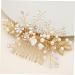 Didiseaon Tiara Pearl Hair Comb Crystal Headpiece Bridal Headwear Rhinestone Comb Flower Hair Jewelry Bride Flowers Hair Accessories - Buy Online on GoSupps.com