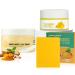 Turmeric Soap Bar Turmeric Clay Mask Turmeric Eye Cream Set of 3 Turmeric Facial Mask for Face with Kaolin Clay Control Oil & Deep Cleansing Natural Turmeric Soap for Acne Blackheads & Smooth Skin