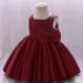 Toddler Bridesmaid Flower Girl Dress Princess Bowknot Tutu Gown - Red (18-24 Months) - Buy Online on GoSupps.com
