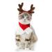 Enjoying Small Pet Costume Cat Dog Christmas Outfit, Xmas Antler Headband with Scarf, Santa Suits, Cat Sailor Costume, Christmas Tie Set Antler Costume