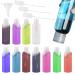 Zoe tekway 10 pieces transparent 100 ml small bottles hand luggage rice set with flip cap empty travel bottles for filling (with three nozzles and a funnel)