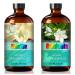 Gardenia Essential Oil 4 Fl Oz and Vanilla Essential Oil 4 Fl Oz - Gardenia & Vanilla Oil for Diffuser Aromatherapy Home Fragrance Skin & Hair Care DIY Candle & Soap Making Yoga