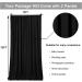 Wrinkle Free Black Backdrop Curtain Panels - Set of 2 Panels, 10ft x 10ft - Perfect for Photography, Weddings, Parties - Polyester Drapes for Home Decor - Buy Online on GoSupps.com