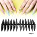 SH-RuiDu 240pcs Foldable Flat Back Pointed Nails - Manicure Color Display Practice Tool | Black | International Shipping - Buy Online on GoSupps.com