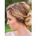 Catery Pearl Bride Wedding Headband Rose Gold Hair Vine Bridal Headpiece Hair Band Baby Breath Headdress Hair Accessories for Women and Girls (Rose Gold)
