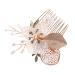 DOITOOL 1pc Bride Headpiece Crystal Headpiece Bridal Comb Headwear for Women Headpiece for Bride Tiara Bride Insert Comb Women Hair Accessory Leaf Hair Comb Miss