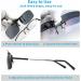 Polarized Clip-On Flip-Up Rimless Sunglasses for Men & Women | Lightweight Anti-Glare Clips for Prescription & Reading Glasses - Case Included - Buy Online on GoSupps.com