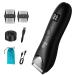 Body Hair Trimmer for Men Electric Hair Clippers Ball Trimmer with Ceramic Blade Waterproof Pubic Groin Hair Trimmer Grooming Kit with LCD Display & Recharge Dock Black