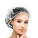 G2plus 50 pieces disposable shower hood - 50cm plastic shower cap hair protection hair hood for salon spa travel hotel shower braids transparent 50cm (50 pieces)