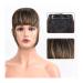 Bangs Hair Clip Synthetic Heat Resista Fake Bangs French Bangs Hair Piece Clip in Thick Natural Full Bangs Straight Fringe with Temples for Women Girls Bangs Clip in Hair (Color : 123-14 Size : 15c 15cm 123-14