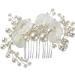 minkissy Comb bridal headpiece Women hairpin Bridal hair comb Flower headwear Women hair comb flower headdress bride Wedding - Buy Online on GoSupps.com
