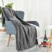 Qoier Double Sided Fluffy Winter Blanket - Lightweight Gray Bedspread for Adults & Kids | Cozy Home Office Essential - Buy Online on GoSupps.com
