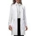 VOGRYE Professional Lab Coat for Women Men Long Sleeve White Unisex White Small