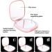 Yixin LED Travel Makeup Mirror 1x/5x Magnification Portable Compact Small 3.5 Wide Illuminated Folding Mirror - Daylight LED, USB Charging - Pink - Buy Online on GoSupps.com