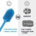 Silicone Bottle Cleaning Brush 31cm - Long Handle Water Bottle Cleaner for Baby Bottles, Hydro Flask, Sports Bottles - Blue - Ideal for Smaller Diameter Openings | Qty 1 - Buy Online on GoSupps.com