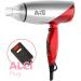 Berta 1875W Folding Hair Dryer - Dual Voltage Travel Blow Dryer with Negative Ions 2 Heat & Speed Settings - Red - Buy Online on GoSupps.com