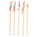 HOLIDYOYO 5pcs Bamboo Ear Cleaning Tool Cartoon Doll Head Design for Safe and Gentle Ear Wax Removal Skid Resistant for Personal and Family Use
