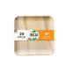 Naturelia 100% Compostable 6-Inch Palm Leaf Disposable Plates Square- Biodegradable Bamboo Plates for Wedding Party & Picnic | Eco Friendly and Natural Appetizer Plates - Microvave Safe