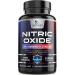 Extra Strength Nitric Oxide Supplement L Arginine 3X Strength - Citrulline Malate, AAKG, Beta Alanine - Premium Pre Workout Booster for Muscle Strength & Energy to Train Harder - 60 Veggie Capsules 60 Count (Pack of 1)