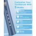 Sonic Electric Toothbrush for Adults and Kids - Rechargeable with 8 Brush Heads, 5 Modes - Mineral Blue - Buy Online on GoSupps.com