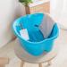 Foot Spa Soaking Bath Basin - Home Spa Massager for Stress Relief (Blue) - Buy Online on GoSupps.com