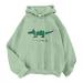 Mint Green Women's Cute Hoodie - Teen Girl Fall Sweatshirt | Casual Black Sweatshirt Women | Size M - Buy Online on GoSupps.com