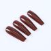 Brishow Long Ballerina False Nails - 24 Pure Color Acrylic Press-On Full Cover Nails for Women & Girls (Brown) | International Shipping Available - Buy Online on GoSupps.com