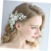 Beavorty bridal headpiece pearl headpiece Comb for Bridal Rhinestone Comb flower Hair Comb Rhinestone Hair Comb Wedding Hair Comb Wedding dress bride flower head - Buy Online on GoSupps.com
