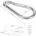 Big Carabiner Clip Heavy Duty Spring Snap Hook 6.3 Inch Steel Clip Link M1313x160mm - Buy Online on GoSupps.com