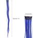 Colored Hairpieces Colored Clip in Hair Extensions Colorful Synthetic Hairpieces Colored Hair Extensions Highlight Synthetic Hairpiece Clipin Hair Extensions for Girls Women Gift (Dark Blue) - Buy Online on GoSupps.com