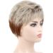 Shop CAIHUASHOPING Short Gradient Pony Wig - Stylish White & Brown 4-Inch Hair Wig for Women - Buy Online on GoSupps.com