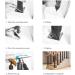 Railings Handrails for Outdoor Steps Sturdy Wrought Iron Handrails Outdoor Stair Railing Fits 1 to 3 Steps/90Cm/H 95Cm 110cm H 80Cm - Buy Online on GoSupps.com
