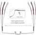 Hubeye Half Moon Reading Glasses - 3 Pairs Metal Slim Frame Readers for Men and Women - 3.50 Dioptres - Purple/Gold/Silver - Buy Online on GoSupps.com