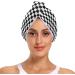 Microfiber Hair Towel 2 Pack Super Absorbent Quick Drying Hair Wrap Turban for Curly Wet Hair Black & White Checkerboard - Buy Online on GoSupps.com