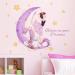 OOTSR Unicorns Girl Wall Stickers - Purple Moon Star Decals with Inspirational Quotes for Girls Nursery, Bedroom, Playroom - Removable Vinyl Wall Art - Buy Online on GoSupps.com