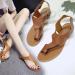 Bunion Corrector Women's Soft PU Leather Flat Sandals - Khaki (EU 35-43) | Comfortable & Therapeutic Design - Buy Online on GoSupps.com