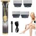 T9 Hair Trimmer Rechargeable Embossed Beard Trimmer for Men Rechargeable Barbershop Boldheaded Hair T-Blade Hair with 4 Guide Comb Fovolat -Silver Black - Buy Online on GoSupps.com