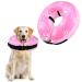 FWLWTWSS inflatable hinge dog & sore throat cat protective collar dog with adjustable buckle dog collar leak protection for recovery after operations or wounds do not block the view of pink neck: 50cm- 65 cm XL