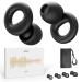 Ear Plugs for Noise Reduction and Sleeping  2 Pairs Reusable Soft Comfortable Ear Plugs Ideal for Side Sleepers 27dB Noise Cancelling Black