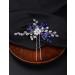 Deniferymakeup Rhinestone Bride Wedding Hair Pins Pearl Bridal Hair Pieces Decorative Crystal Hair Accessories for Women and Girls (Blue) - Buy Online on GoSupps.com