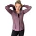 Mokermi Women's Purple Running Jacket - Lightweight Athletic Hoodie for Yoga, Workout, and Sports - Full Zip, Size Medium - Buy Online on GoSupps.com