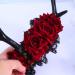 Lurrose Halloween Deer Antlers Mexican Rose Flower Crown Headband for Kids Women Girls - Gothic Costume Lace Hair Hoops - Buy Online on GoSupps.com