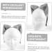 PLAFOPE 1pc Plush Cat Ear Headband Girl Outfit Cute Fox Ear Hairband Cosplay Hair Wear Headdress for Clothing Cosplay Headdress Halloween Cat Fox Ear Plush Headband Cat Outfit Metal One Size Grey - Buy Online on GoSupps.com