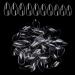 Noverlife 1200PCS Short Mountain Peak False Nail Tips, 10 Sizes, Full Cover Acrylic Nail Tips, Manicure UV Gel Polish Fake Nails, Artificial Finger Nail Tips for Salon & DIY Nail Art Design - Clear