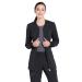 Cherokee Zip Front Womens Scrub Jacket 4-way Stretch with Lightweight Superior Performance and Comfort Infinity CK370A L Black