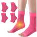 4 pairs of ankle bandage compression socks for women/men compression stockings ankle bandage foot bandage for plantar fasciitis arthritis bricked up ankle heels spur (pink 38-42) 38-42 pink
