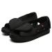 Men's Diabetic Sandals Wide Width Open Toe Diabetic Foot Sneakers for Swollen Feet Indoor Outdoor Size 7-12 12 Black